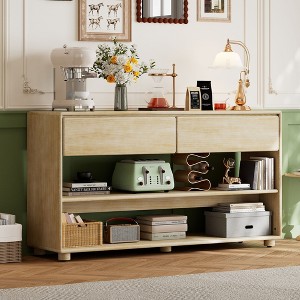 Console Table for Entryway, Vintage Entryway Table with Drawers and Shelves, Perfect Console Tables with Storage for Entryway - 1 of 4
