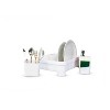 OU Kitchen Sink Organizer 3pc Set, Dish Drying Rack, Cutlery Drainer & Soap Dispenser Caddy with Sponge Holder, Countertop Dish Drainer & Strainer - 2 of 4