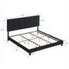 CAVINAS King/Queen Size Upholstered Bed Frame With Fabric Headboard,Modern Living Room Bedframe,Slatted Platform Foundation,No Box Spring Needed - 3 of 4