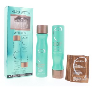 Malibu Hard Water Wellness Treatment Kit (Shampoo 9 oz, Conditioner 9 oz, Hair Remedy 4 x 0.17 oz) - 1 of 4