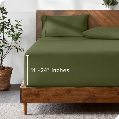 24 Inch Extra Deep Pocket Microfiber Fitted Sheet by Bare Home