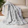 YOOCOZZ 50x60" Vivienne Faux Fur Throw Blanket - Navy - 2 of 4