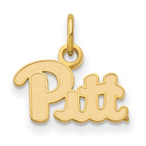 Black Bow Jewelry 10k Yellow Gold Pittsburgh Panthers NCAA Extra Small Pendant - 1 of 3