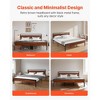 VEVOR King Size Bed Frame, 14 Inch Black Metal Platform Bed Frame with Retro Brown Wooden Headboard and Footboard, Large Under-Bed Storage, Brown - 4 of 4