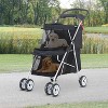 BestMassage 4 Wheel Dog Stroller Folding Pet Stroller Double-Decker Travel Carrier Strolling Cart for Small Medium Dogs Cats Puppy - 2 of 4