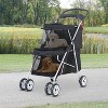 BestMassage 4 Wheel Dog Stroller Folding Pet Stroller Double-Decker Travel Carrier Strolling Cart for Small Medium Dogs Cats Puppy - image 2 of 4