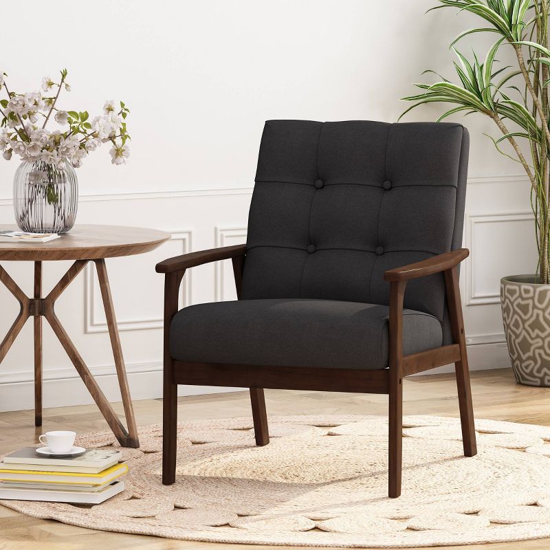 Duluth Mid-Century Armchair Black - Christopher Knight Home, 3 of 11