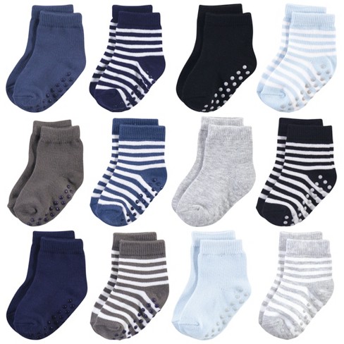 TENDSY Baby Boy's And Girl's Cotton Anti Slip Grip Socks (Pack of 5 Pairs,  Multicolor, 3 Months to 6 Months)