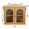 MOEPISY Corner Bread Box for Kitchen Countertop, 2 Tier Bamboo Bread Storage Container (Natural, Medium) - 4 of 4