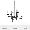Hunter 30" Briargrove Ceiling Light Matte Black Finish - Elegant 8-Bulb Chandelier with Modern Design for Indoor Spaces - 2 of 4