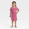 Toddler Girls' Short Sleeve Ribbed Dress - Cat & Jack™ - 3 of 3