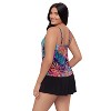 Trimshaper Women's Ronnie Two Tier Ruffle Tankini Swimsuit Top - 2 of 3