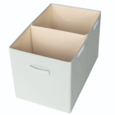 Green Recycled Fabric Folding Storage Chest with Lid and Handles
