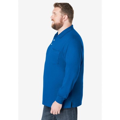 KingSize Banded Bottom Pocket Shrink-Less Cotton Polo Shirt