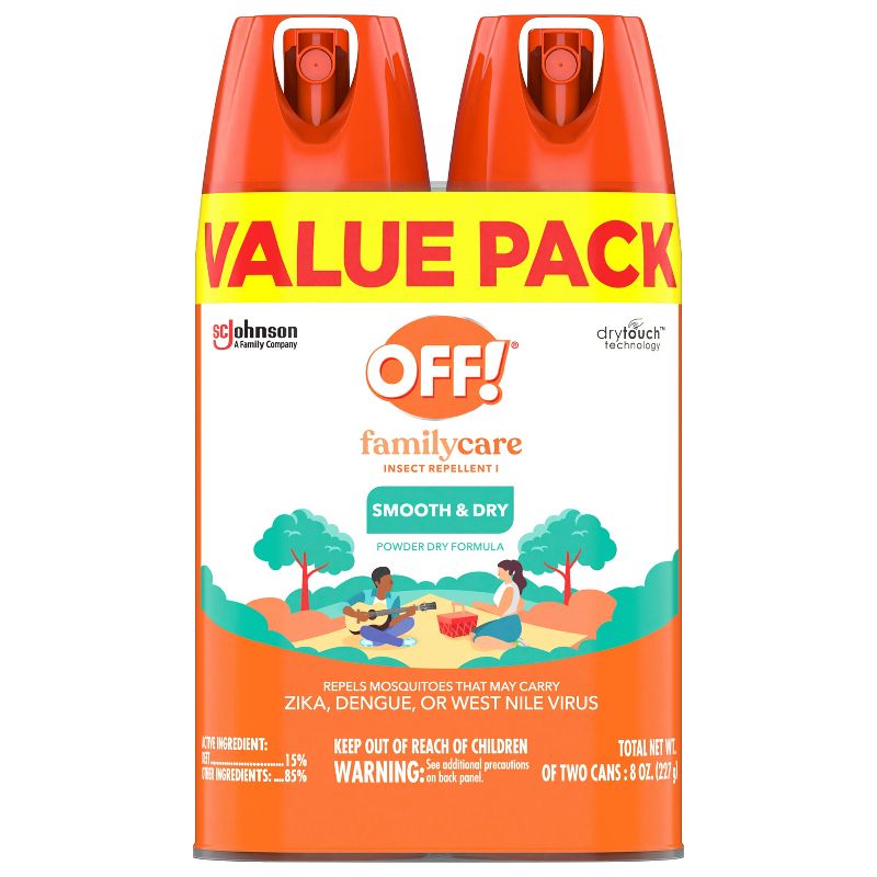 OFF! FamilyCare Mosquito Repellent Smooth &#38; Dry - 8oz/2ct, 5 of 18