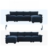 FONTOI Sofas, Reversible Sofa Couch with Side Storage Pockets, L-shaped Sofa with Double Seat Cushions, for Living Room Office, Blue, 118"*33"*55" - 4 of 4