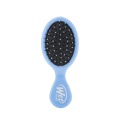 Wet Brush Mini Detangler Hair Brush For Less Pain, Effort and Breakage -  Solid Sky Blue