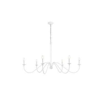 Elegant Lighting Rohan 54 inch chandelier in White