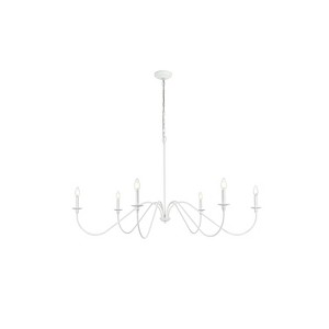 Elegant Lighting Rohan 54 inch chandelier in White - 1 of 4