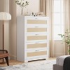 5 Drawer Rattan Dresser for Bedroom with Power Outlets - 2 of 4