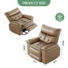 Recliner Chair, PU Leather Electric Reclining Sofa with Massage for Adults, 270° Swivel Home Theater Seating - 3 of 4
