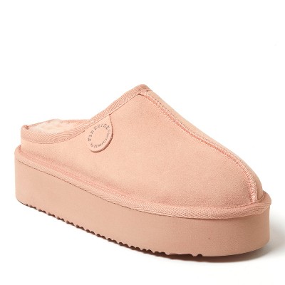 Fireside by Dearfoams Women's Queenstown Genuine Shearling Platform Clog Slipper