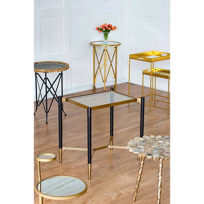 Park View Rectangle Occasional Side Table Black/Gold - A&#38;B Home, 6 of 13