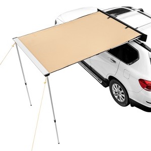 VEVOR Car Side Awning, Large 6.6' x 8.2' Shade Coverage Vehicle Awning, PU3000mm UV50+ Retractable Car Awning with Waterproof Storage Bag - 1 of 4