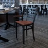 Flash Furniture Black Ladder Back Metal Restaurant Chair - 2 of 4