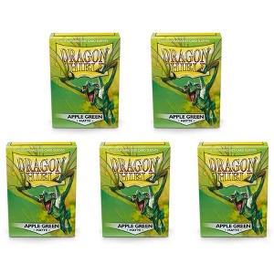 Dragon Shield 5 Packs Dragon Shield Matte Apple Green Standard Size 100 ct Card Sleeves Value Bundle! - 1 of 4
