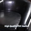 Faux Leather Barrel Accent Chairs, Club Style Armchairs with Soft Seat Cushion, Comfortable Chairs for Living Room, Bedroom, Reading Room - 2 of 4