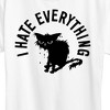 Women's - Instant Message - I Hate Everything Cat Short Sleeve Graphic T-Shirt - 2 of 4