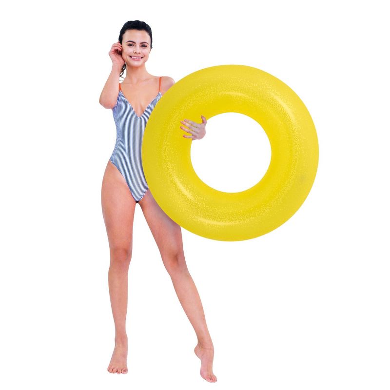 Pool Central Inflatable Inner Tube Pool Float - 35" - Yellow, 3 of 8