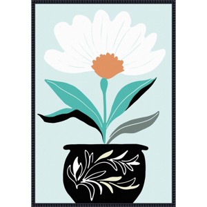 Amanti Art A Big Flower in A Black Vase by Casa Cartissi Framed Canvas Wall Art - 1 of 4