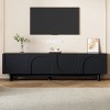 70.8" Mid-Century Modern TV Stand for 78 Inch TV with Arch Doors and Solid Wood Legs for Living Room-Baofuwish - 2 of 4