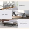 Vynxaria 39.4" Faux Leather Ottoman Bench ¨C Stylish & Versatile Seating Solution - 2 of 4
