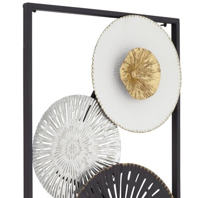 Selke 35" Black and White Metal Framed Wall Art Set