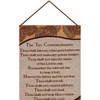 Manual Woodworkers and Weavers Ten Commandments Wall Hanging with Frame, 13x18 Inches, Religious Cotton Tapestry for Home or Church - 2 of 3