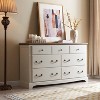 Vintage 7 Drawers Dresser, 54" Wide Wood Rustic Chset of Drawers for Bedroom, Living Room,Hallway - 4 of 4