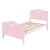 Twin Size Platform Bed with Wood Slat Support and Headboard - 4 of 4