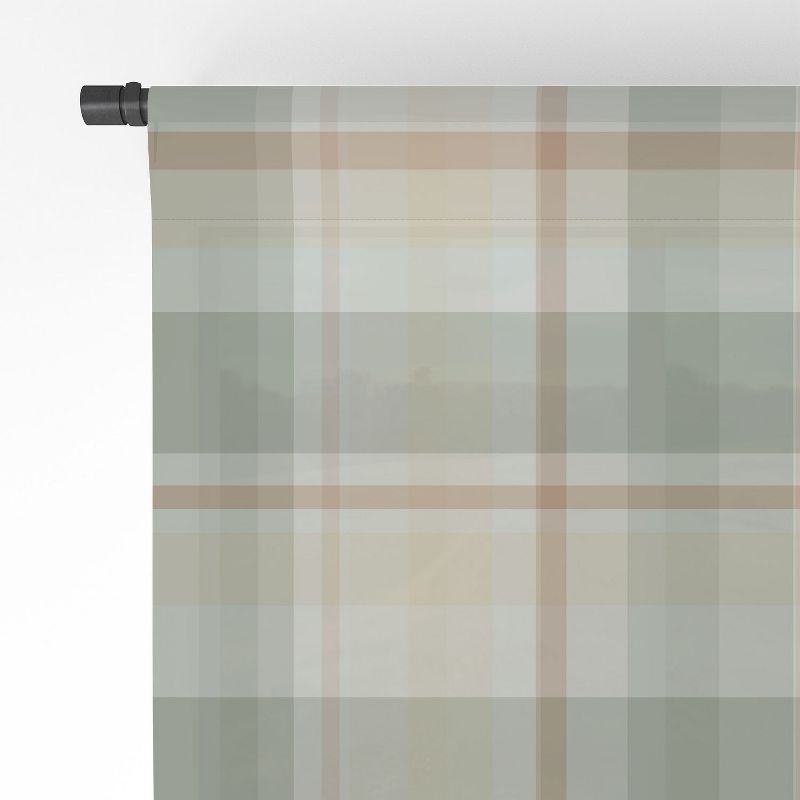 Lisa Argyropoulos Light Cottage Plaid Single Panel Sheer Window Curtain - Deny Designs, 4 of 7