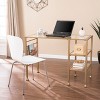 Jaymes Gold Metal/Glass Writing Desk - HO5776 - Gold - SEI - 2 of 4