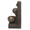 Alpine Corporation 20" 3-Tier Cascading Sculptural Fountain with Warm White LED Lights: Electric Polyresin Garden Decor - 4 of 4