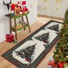 Coolmee Christmas Tree Runner Rug,2x6 Non-Slip Washable Hallway Runner with Rubber Backing,Low Pile Carpet Holiday Decor Xmas Rug for Bedroom - 4 of 4