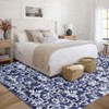 Vintage Floral Washable Area Rug Non Slip Soft Boho Livng Room Rug Non Shedding Low Pile Oriental Indoor Printed Carpet for Kitchen Bathroom Bedroom - 3 of 4