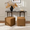 KINWELL 18.5" Wide Modern Square Boucle Upholstered Ottoman Entryway Footstool Set of 2 - 2 of 4