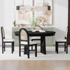 GlasFlength Dining Sets, Stylish and Functional for Family Meals, Designs for Kitchen, Dining Room, Ideal for Gatherings, Black,58”*58”*29.7" - 3 of 4