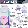 NicBex Kawaii PC Gaming Chairs with Adjustable Height,Head&Heart Lumbar Pillow,360° Swivel Chair for Home&Office,250lbs Max,Pink/Green/Purple/White - 4 of 4