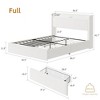 Garvee Bed Frame with Storage Headboard, Charging Station & LED Lights, Bed with 4 Drawers, No Box Spring Needed, Noise-Free Design - 2 of 4