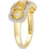 EVERLY JEWELRY | Yellow Plated Sterling Silver 2 3/4 CT TGW Citrine White Topaz Fashion Ring - 2 of 4